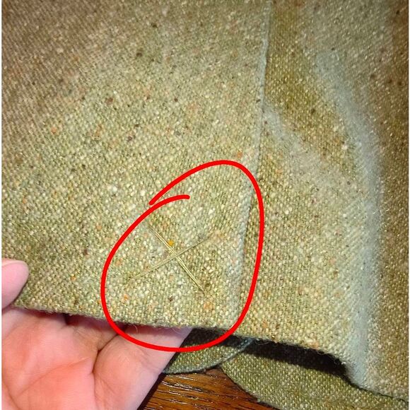 L.L.Bean women's wool silk-blend blazer muted green tweed vintage Size Small pet - Picture 12 of 13